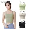 Женский спортивный бюстгальтер, плотный эластичный спортивный бюстгальтер для занятий йогой, дышащий бюстгальтер без косточек для бега, укороченный топ для спортзала, нижнее белье с эффектом пуш-ап