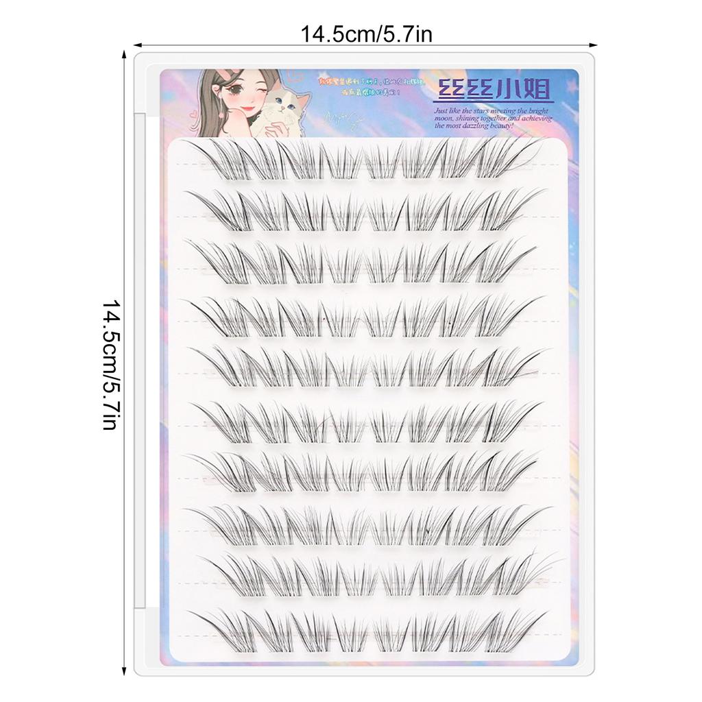 Fox-Eye Lash Extensions Natural Style Artificial Eyelashes for Women Black C Curl