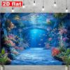 2D Красочный Рифовый Морской Фон для Аквариума, Декорация на День Рождения Животных