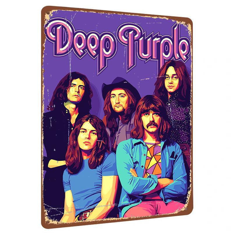 Постер группы Deep Purple Винтажная металлическая табличка Rock Music Metal Декор для стены Дома Бара