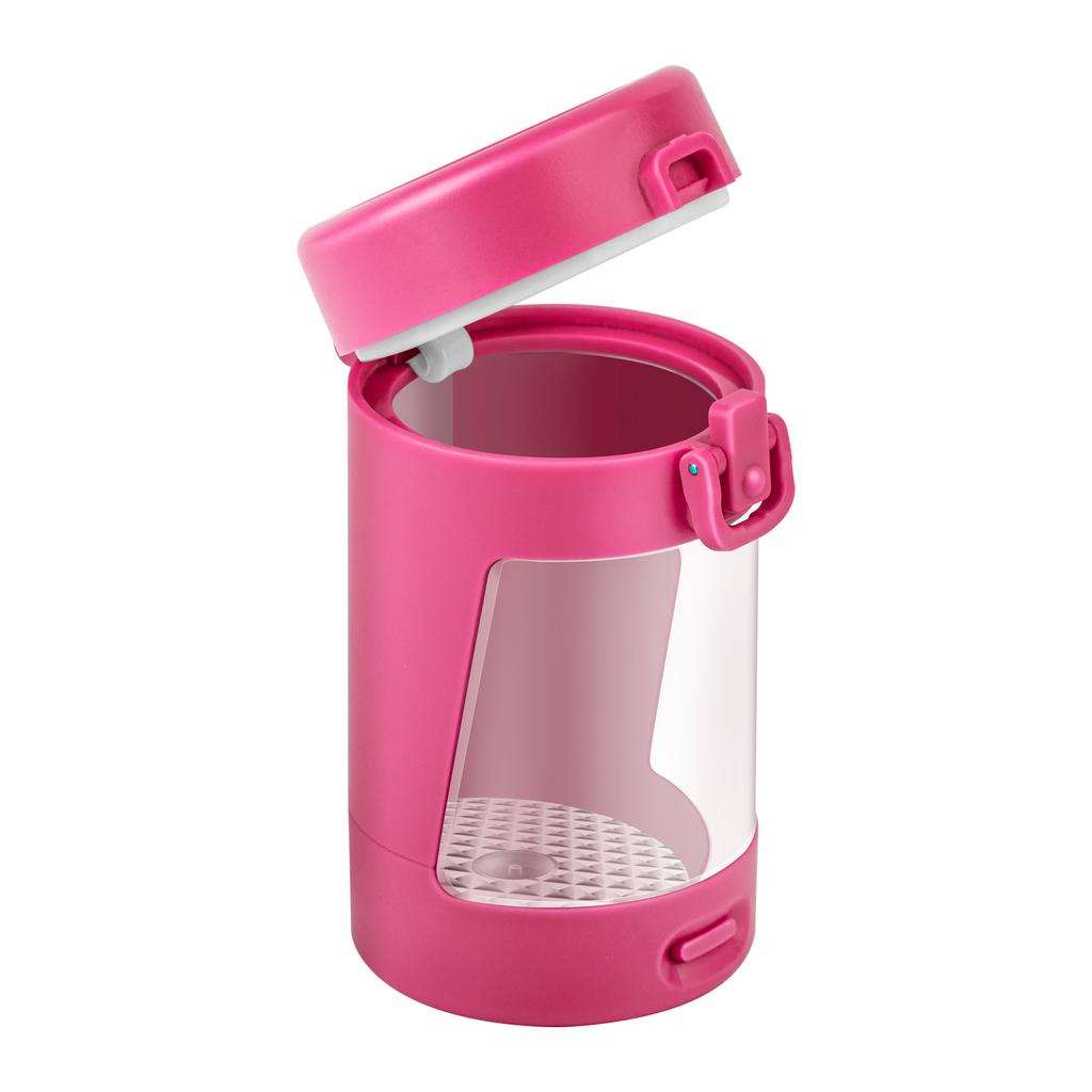 LED Lights Storage Container USB Rechargeable 50ml  Stash Jar Moisture-proof Sealed Can with Magnifying Lid Fathers Day Gift