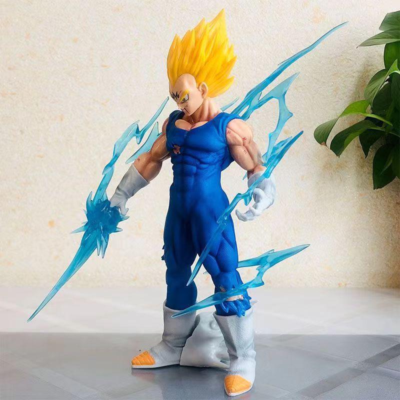 28CM Anime Dragon Ball Vegeta Weapon Special Effects Parts Damaged Version Model Son Goku Toy Gift Collection Action Figure