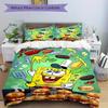 3pcs SpongeBob Cooking Adventure Print Cover Set Ultra Soft, Breathable, and Comfortable Bedding with Stylish Design for Bedroom and Guest Room Decor