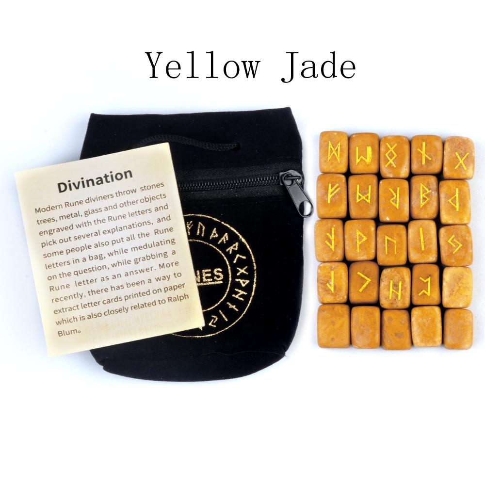 25 шт./компл. натуральный кристалл агата руны каменные украшения декоративные, кусок драгоценного камня с гравировкой букв аксессуар, амулет гадание ювелирный декор 18x12 мм