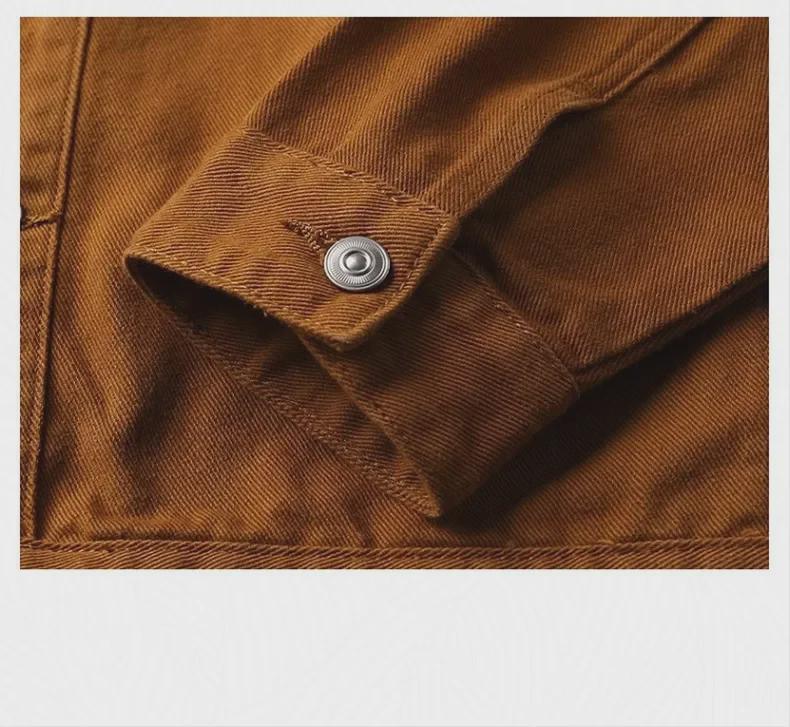 Мужская ретро-куртка из трехмерного денима в японском стиле — свободный крой, модная, универсальная рабочая одежда