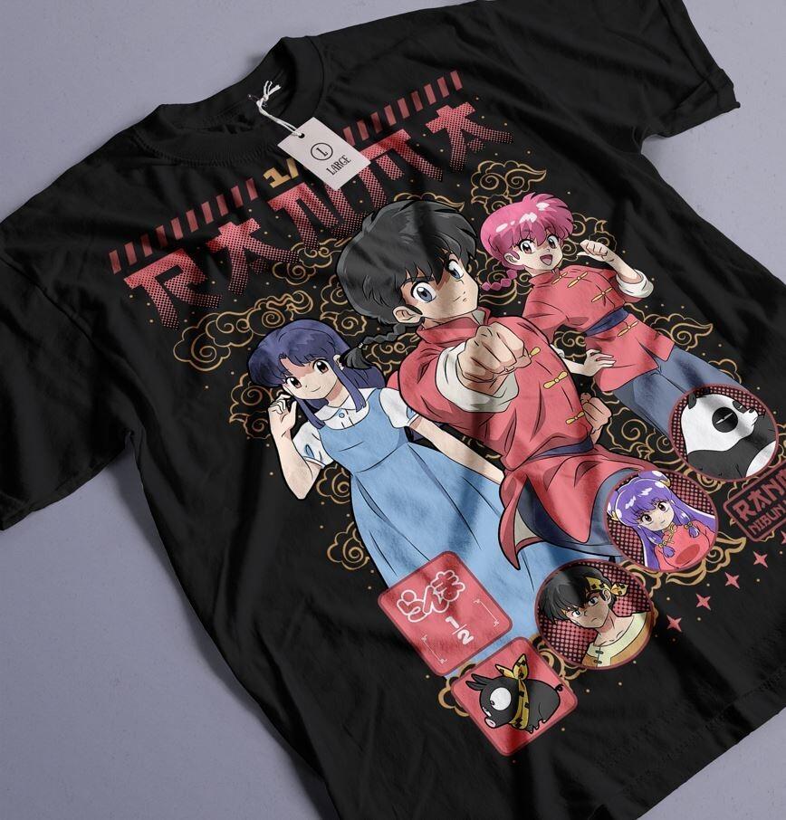 Футболка Ranma 1/2 Шампунь Румико Такахаси Девочка Каваий Смешная Аниме Футболка Все Размеры Унисекс Футболка