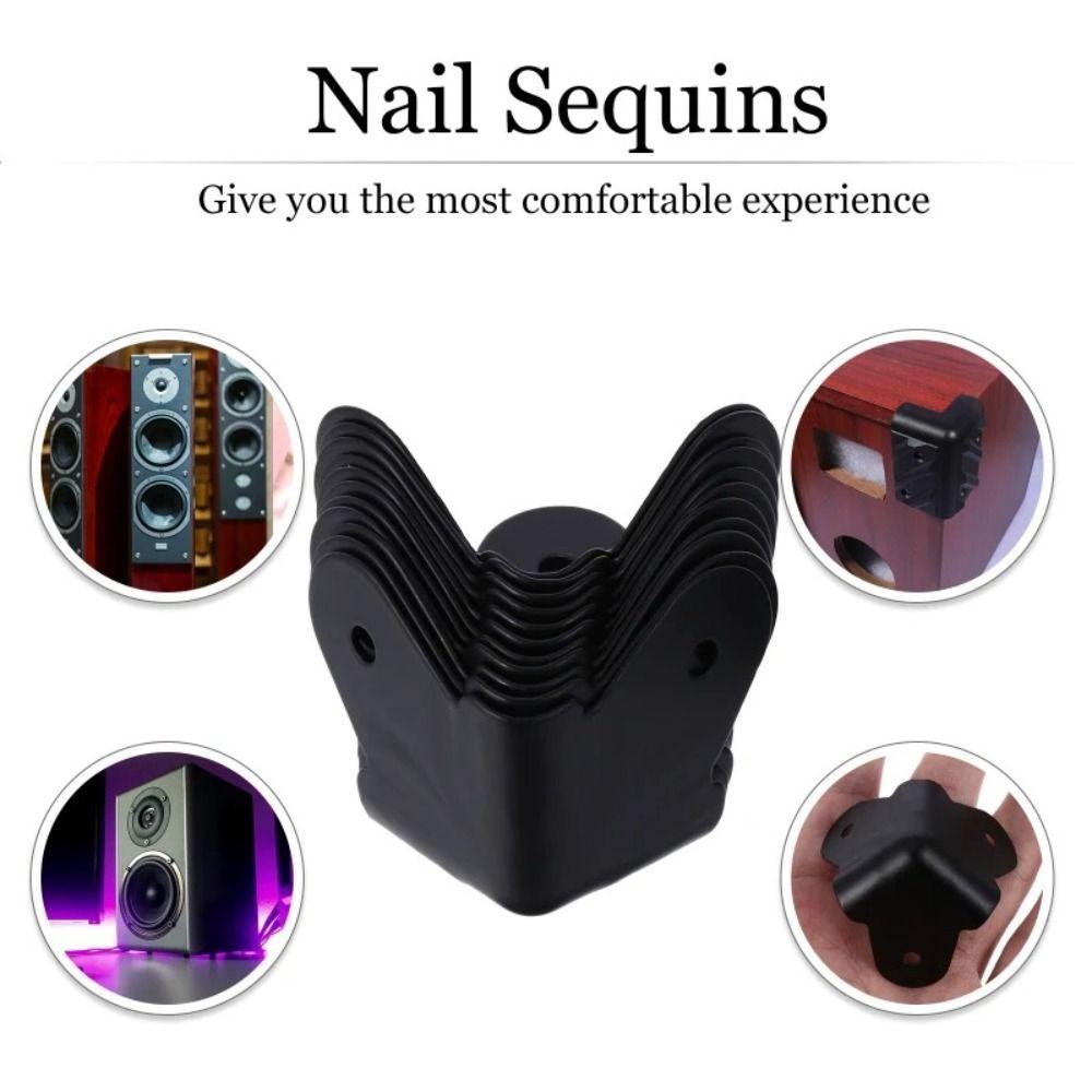 Iron Corner Covers Black Speaker Wrap Angle Box Corner Decor Speaker Accessories