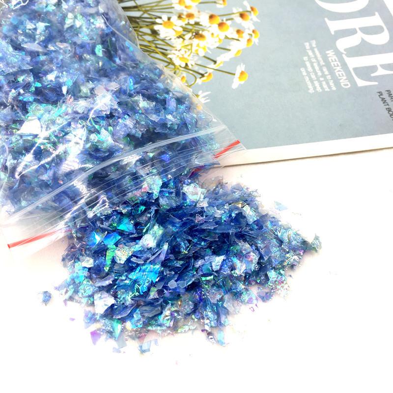 10g Nail Art Glitter Candy Color Flakes Irregular Manicure Nail Tips Decoration Sequins Paillette