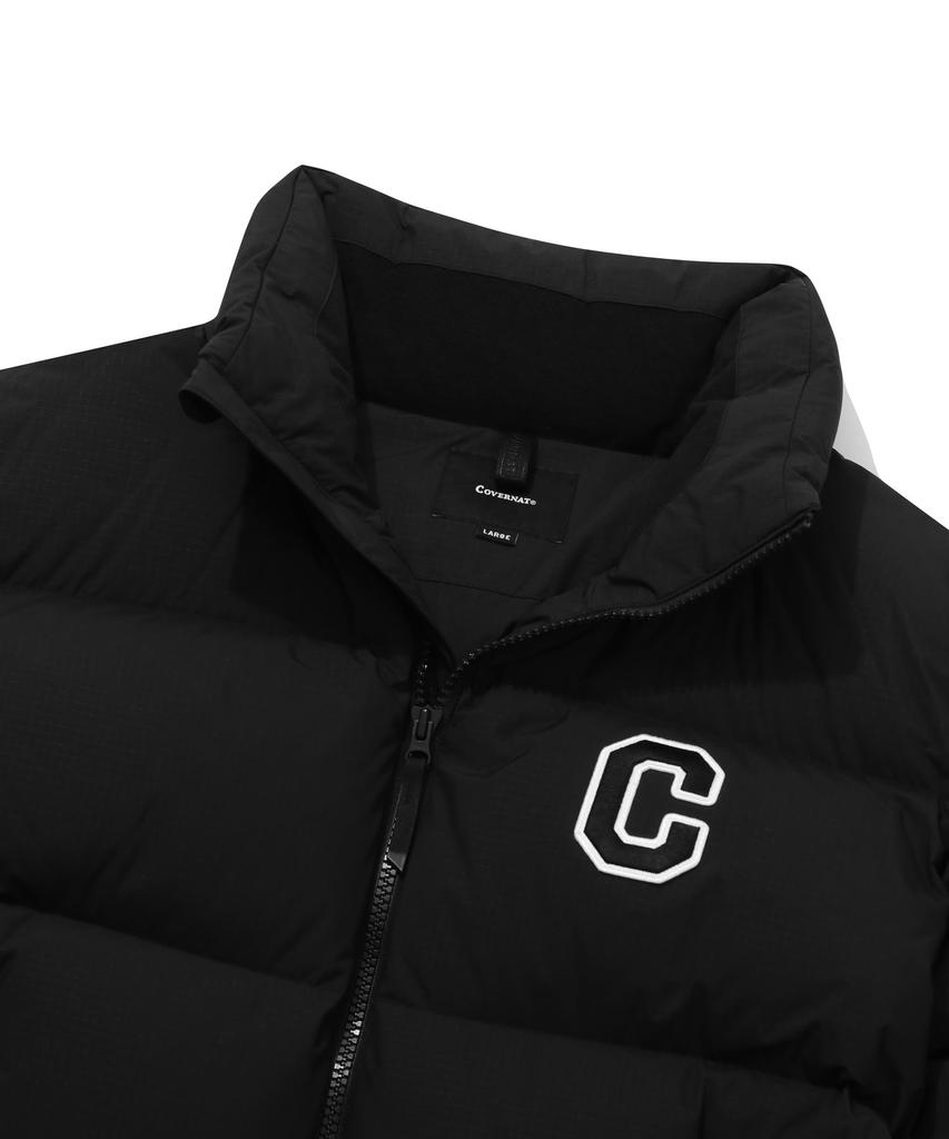 Covernat Rds College C Logo Oversized Short Puffer Black