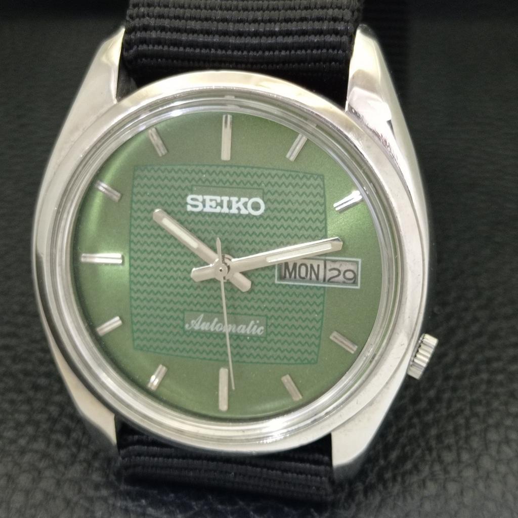 Seiko АВТОМАТИЧЕСКИЕ ВИНТАЖНЫЕ ЯПОНСКИЕ МУЖСКИЕ ЧАСЫ ЗЕЛЕНОГО ЦВЕТА a701576-5