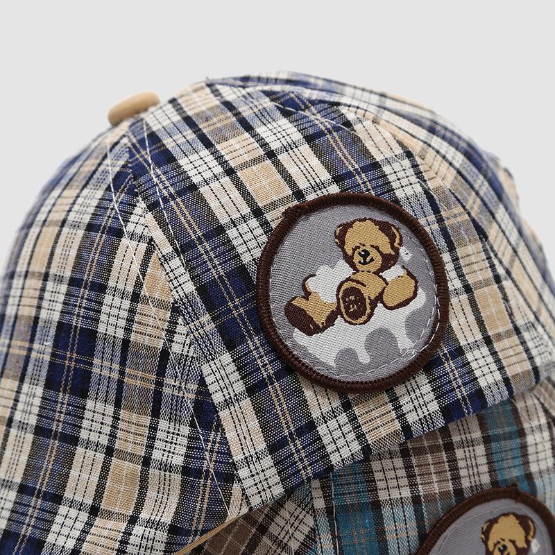 Stylish Unisex Plaid Beret for Infants & Toddlers - Versatile Korean Spring Hat 2026