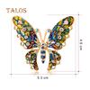 Бабочка Кристалл Камень Красочная Металлическая Нагрудная Брошь Булавка Модные Ювелирные Изделия Женский Подарок