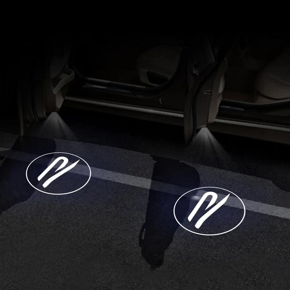 1/2Pcs Car Courtesy Lamp Logo Car Door Projector Welcome Lights For Volkswagen VW GTI R Golf Polo Tiguan Passat Jetta Bora Rline Dg2 rvdn6