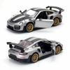1/32 Scale 911 GT2 RS Diecast Car Model Toy, Pull Back Toy Vehicle with Sound and Light for Kids Toddler Boys Girls Gift Collection