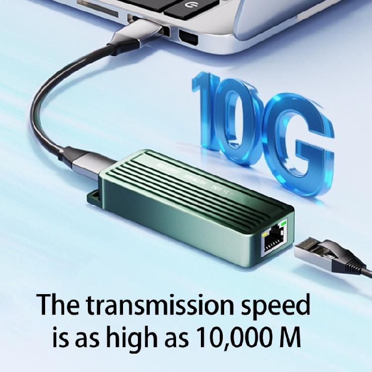 10 Гбит/с Type C на RJ45 Гигабитные Конвертеры Алюминиевый USB 3.2 Сетевой Адаптер Plug and Play Без Драйверов