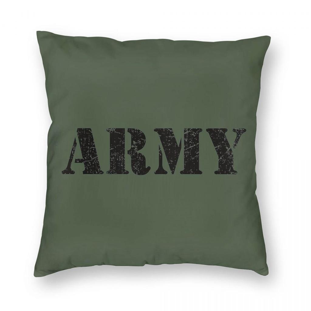 Us Army Classic Military Square Pillowcase Polyester Linen Velvet Creative Zip Decorative Home Cushion Case