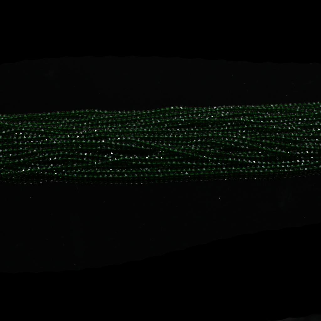 10String Mini Natural Stone Spinel Beads, Boho 3mm Round Green Loose Spacer Beads for Jewelry Making DIY St. Patrick's Day Gift Crafts Needlework 38cm