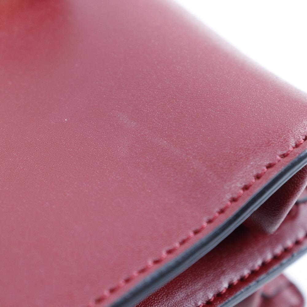 Fendi Мини сумка через плечо Mini canai 8M0381 A417 Красная телячья кожа Женская Б/У