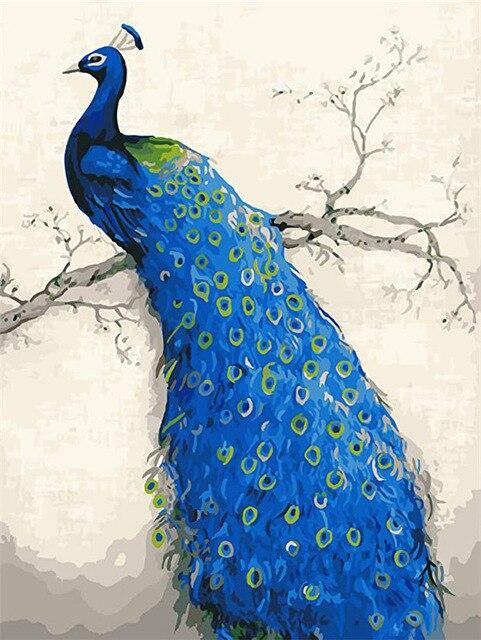 Полный дрель квадратная алмазная живопись Павлин картина со стразами Алмазная вышивка животное вышивка крестиком Декор для дома