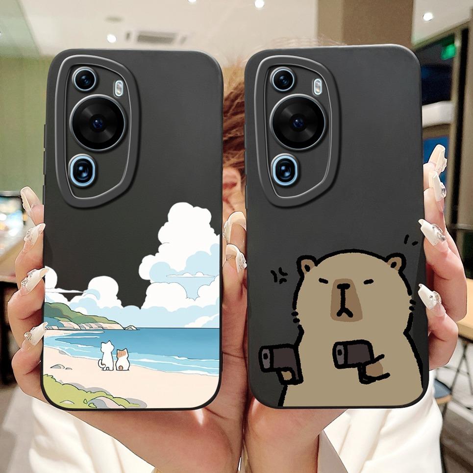 Cartoon Fashion Back Shell For Huawei P60 / P60Pro / P60Art Phone Bumper Case Soft Silicone Dragon Astronaut Funda HuaweiP60 Bag