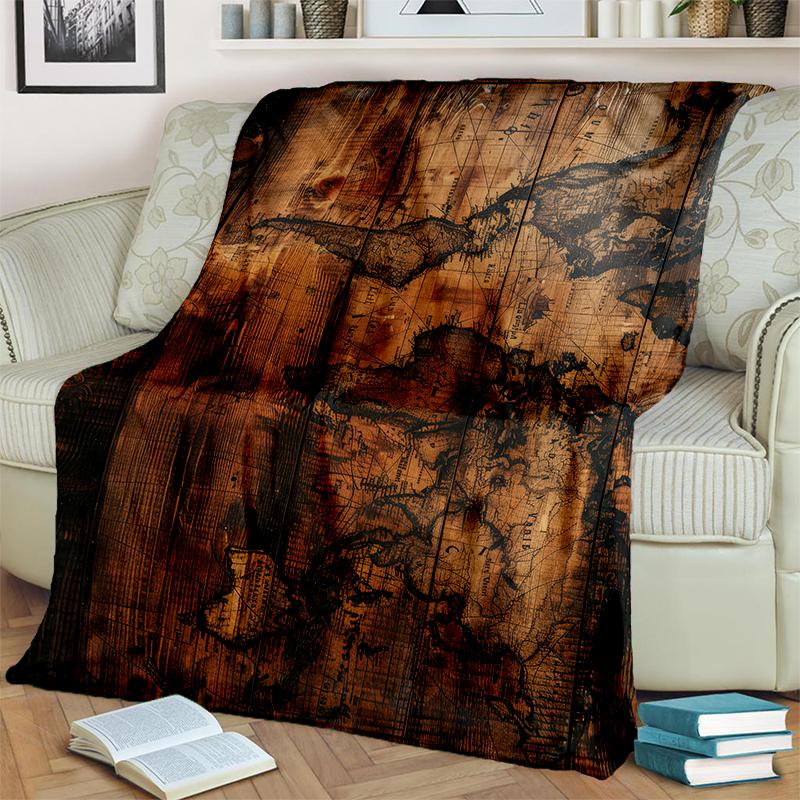 29 Style New Retro Marine Nautical Chart Compass Map Blanket,Soft Throw Blanket for Home Bedroom Bed Sofa Travel Office Cover
