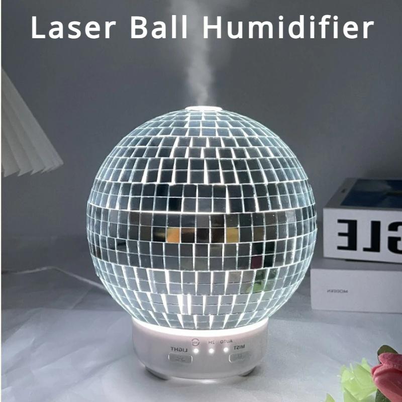 Симпатичный 2025 Новый вращающийся лазерный шар Ароматерапевтический аппарат Настольный увлажнитель Имитация сигаретного кольца Пламя Ароматерапия Машина