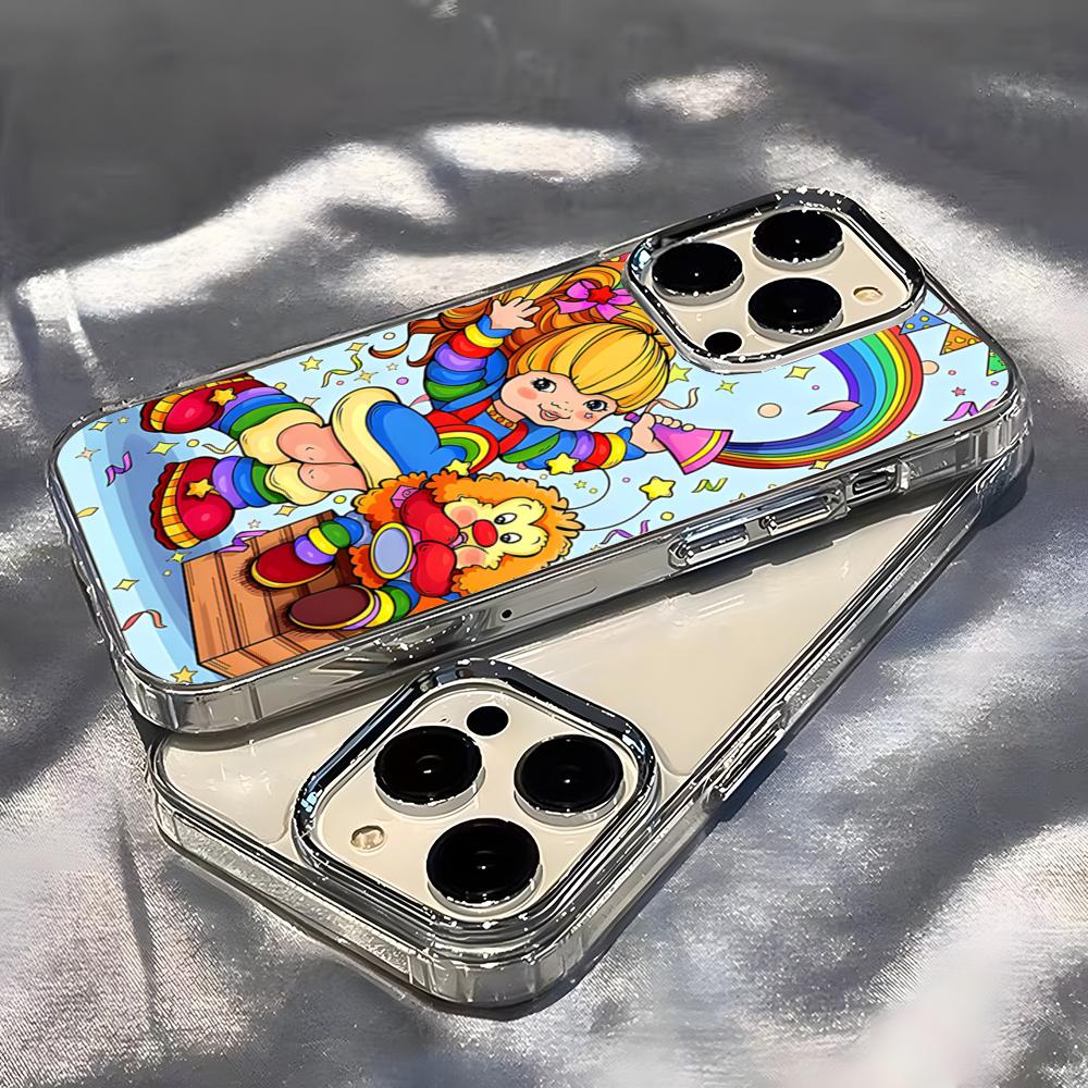 Cute Rainbow B-BriteS Phone Case For IPhone 17 Pro Max 16 15 14 Pro Max IPhone 13 Pro Max 11 Plus Transparent Cover