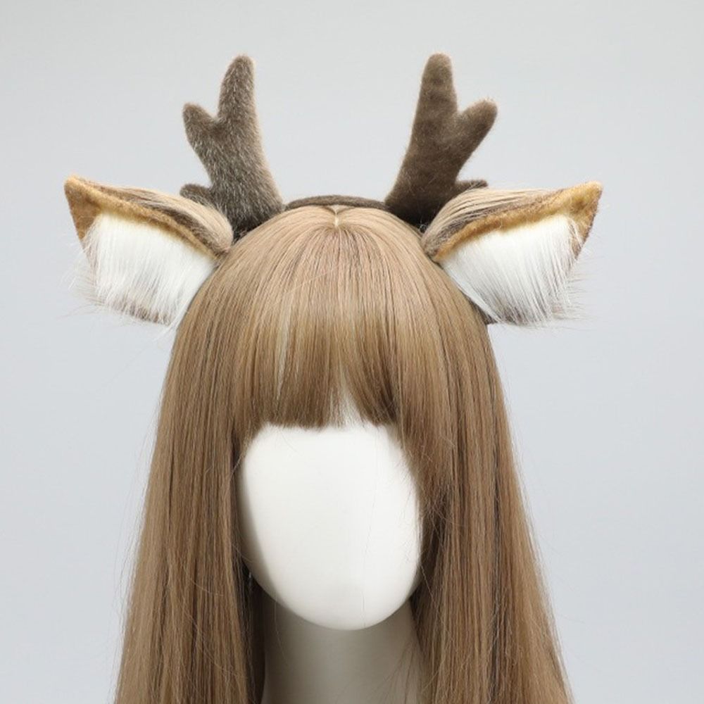 Handmade Deer Ear Headband Plush Reindeer Antler Headband Antler Headband  Cosplay Event