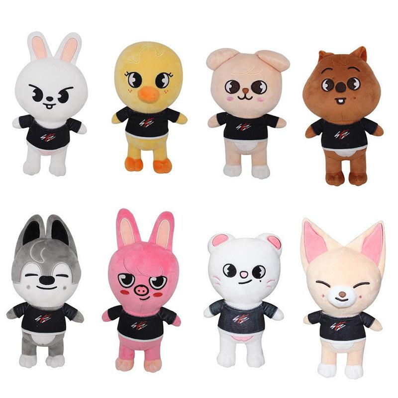 Plush Toys Stray Kids Cartoon Stuffed Animal Plushies Doll Kawaii Companion for Adult Fans Leeknow Hyunjin Gift