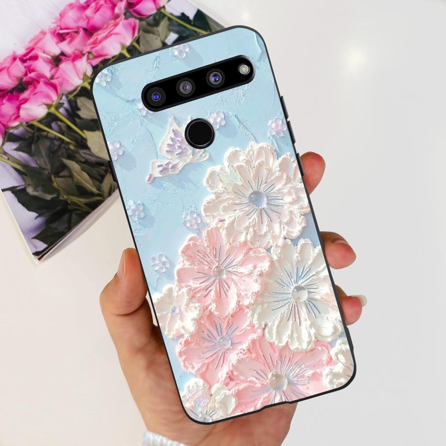 For LG G8X ThinQ Case LG V50 ThinQ V50s ThinQ V50 Dual Screen Liquid Silicone Bumper Coque Fundas Marble Space Man Dragon Capa