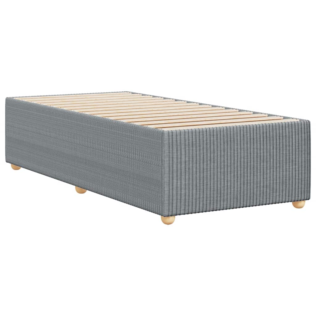 Bed Frame without Mattress Light Grey 90 x 190 cm Fabric