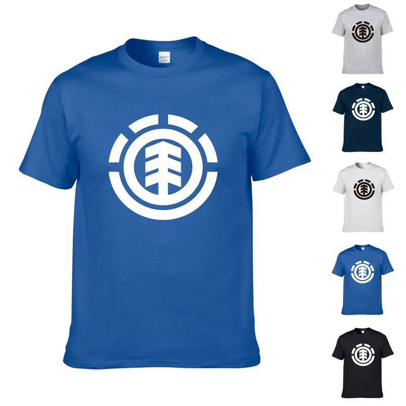 Premium Cotton Blend Short Sleeve T-shirt With Element Printing For Men Unisex