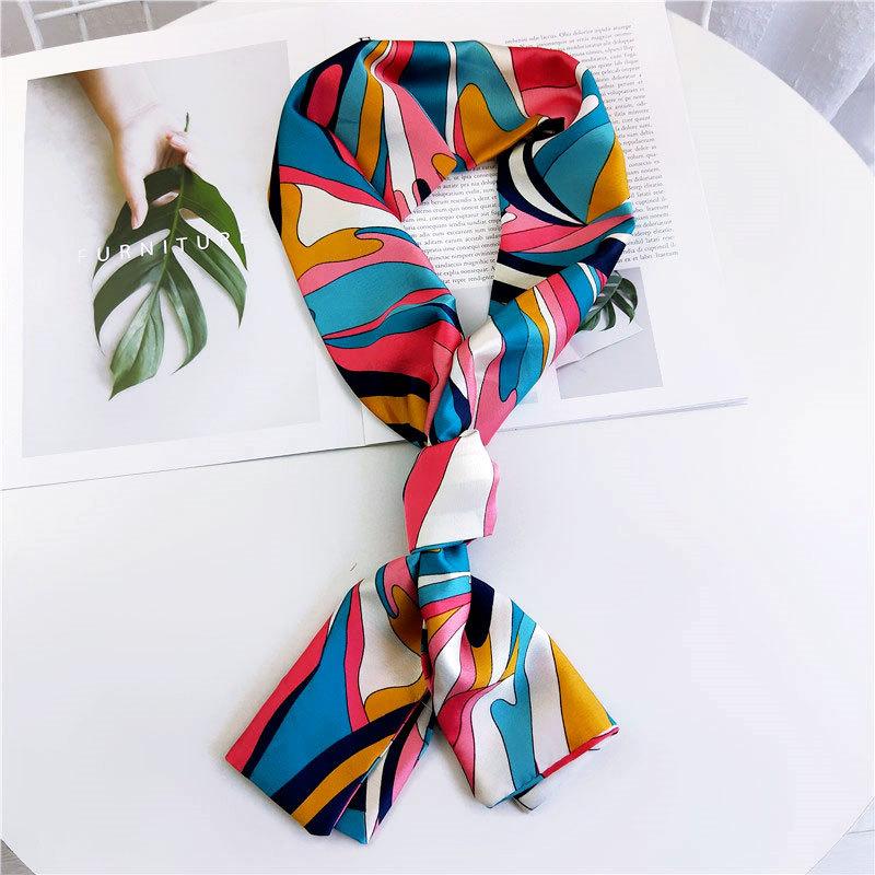 New Scarves Silk Scarves Women'S Spring And Autumn Season Long Decorative Professional Scarves Summer Thin Styles Paired With Shirts Stylish