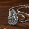 Retro Ksitigarbha Bodhisattva Necklace, Simple Ethnic Style Clavicle Chain, Fashionable Buddhist Amulet Pendant
