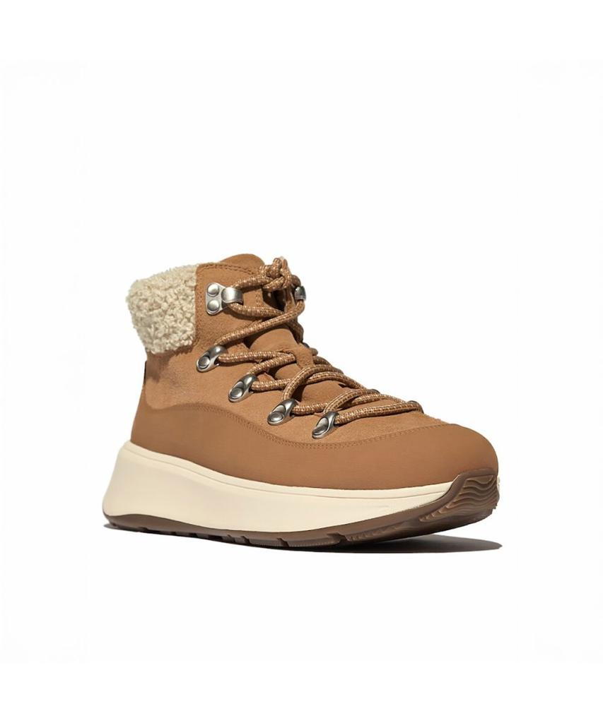 Fitflop [F-Mode] Women'S Teddy Collar Suede Lace-Up Boots - Desert Tan (Ft59K2B18B)