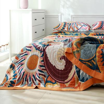 Плед в стиле бохо, хлопковая марля, этническое летнее одеяло, мягкое покрывало, двуспальное одеяло размера «queen-size» на кровать, чехол для полотенца для дивана
