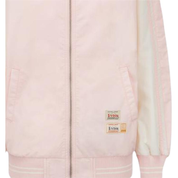 Evisu Ss22 Deconstructed Buddha Head Versatile Logo Letter Loose Jacket Women jackets Pink 2ESHTW2JK778OSNY