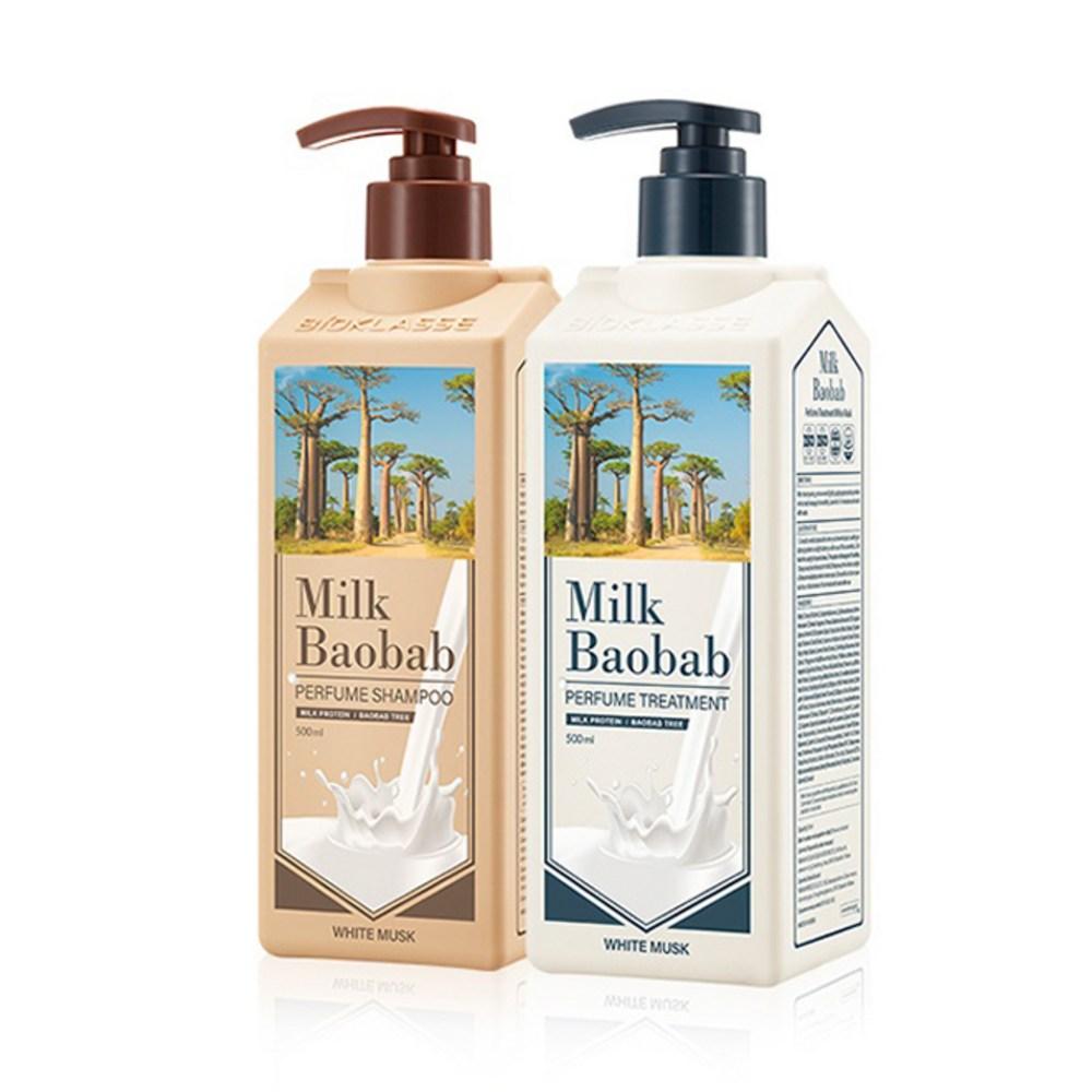 Milk Baobab Парфюм для лечения волос с ароматом белого мускуса, 500 мл, 2 шт.