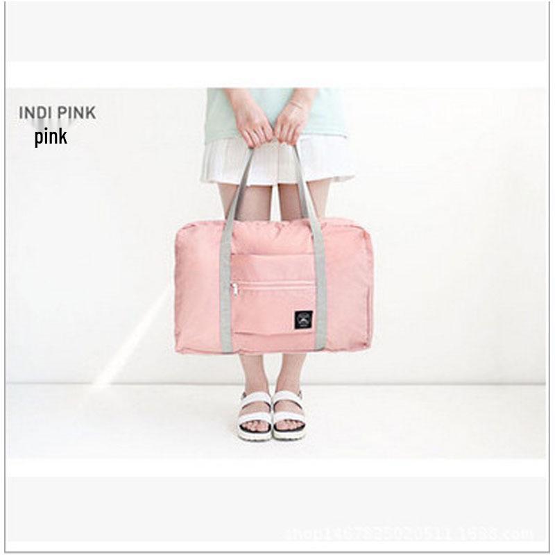 Korean Style Foldable Travel Organizer Bag - Jacquard Clothes Storage