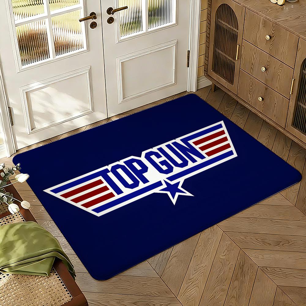 VIKAMA Air Force Fighter Jet Floor Mat Soft Thickened Absorbent Non-Slip Bedroom Living Room Door Mat Home Decor Flannel Rugs