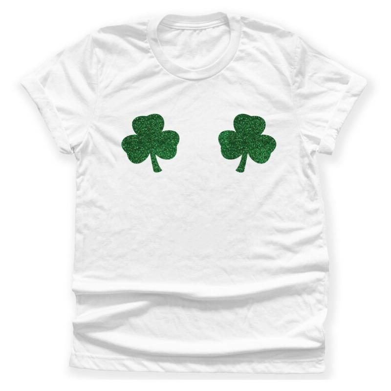 Green Tee Shamrock Cotton TShirt Funny St Patricks Day Tee Harajuku Vintage Clothes Vintage T Shirt Women Shirts for Women Tops