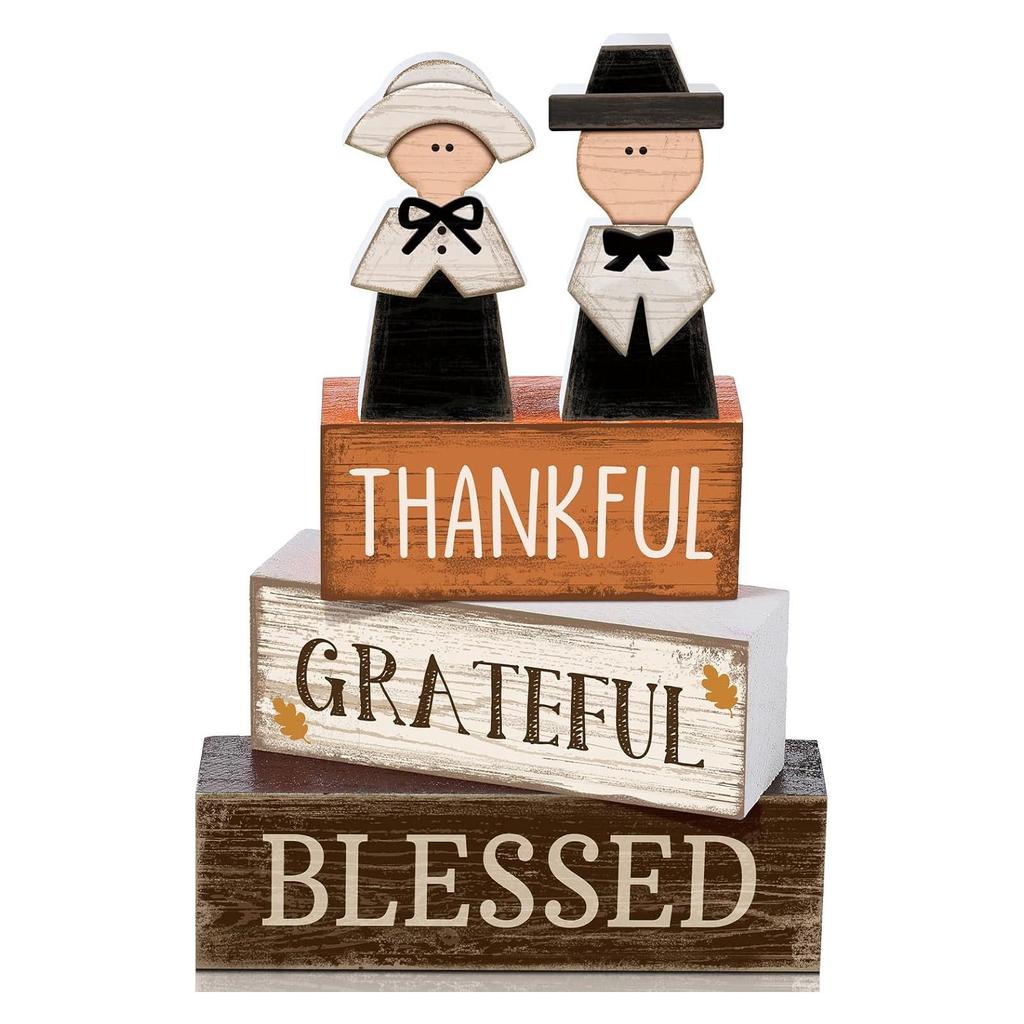 4Pcs Football Table Decorations Football Tiered Tray Decor Sport Game Centerpiece Sign Decorative Rugby Stack Block Gift for Fans Club Tailgate