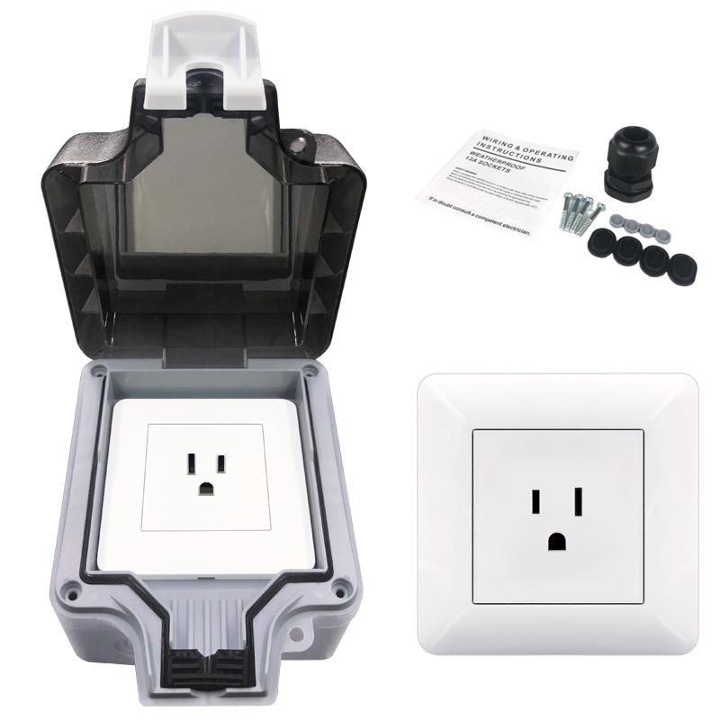 Наружная водонепроницаемая розетка с защитой от брызг, класс защиты IP66, американская, японская, на 3 отверстия, с выключателем