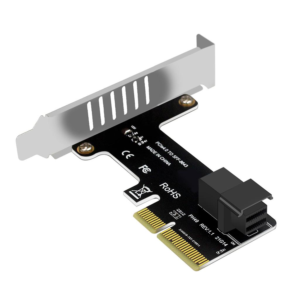 Адаптер PCI E To SFF-8643 PCI-EX4/X8/X16 PCIE X4 To SFF8643 Карта расширения Адаптер твердотельного накопителя
