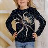 Children's Animal Series 3D Digital Printing Girl Fashion Trend Round Neck Long Sleeved T-shirt