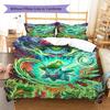 Bulbasaur Pattern Bedding Quilt Set Quilt Cover Pillowcase Home Decoration Birthday Gift (1 * duvet cover + 2 * pillowcase, without core)