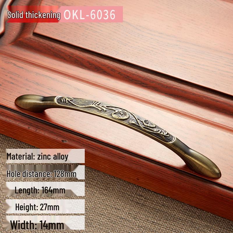 Классические европейские антикварные медные ручки для кухонных шкафов и гардеробов в зеленом и красном цвете