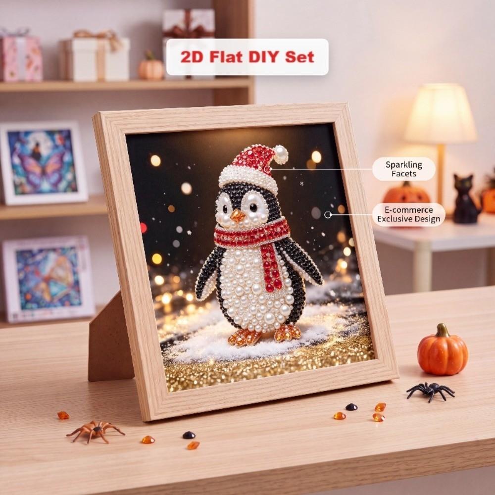 2D Flat DIY Pearl Painting Kit Delicate Christmas Ornament Christmas Decoration