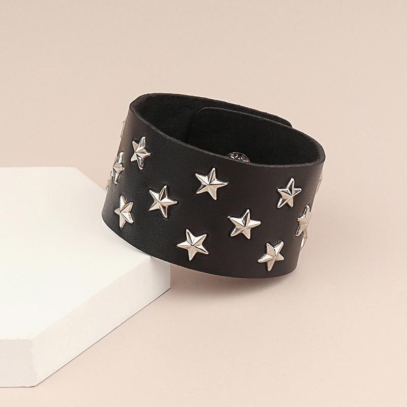 Модный браслет из искусственной кожи, регулируемый мужской и женский кожаный браслет в стиле панк, крутой уличный кожаный браслет, ювелирные изделия, подарок