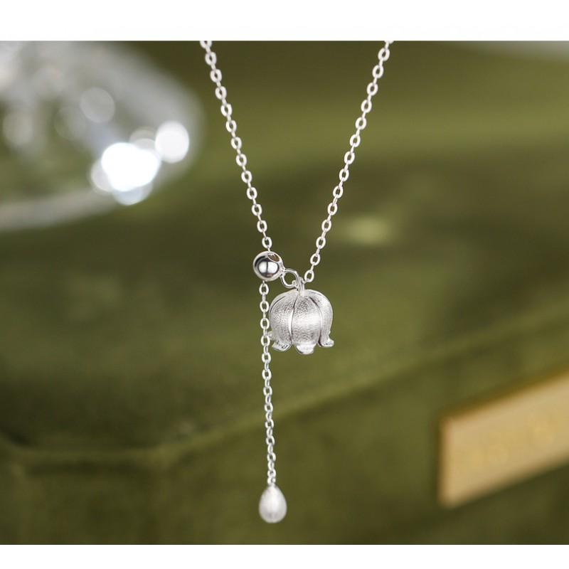 Lily Of Valley Tassel Necklace Women Luxury Clavicle Chain